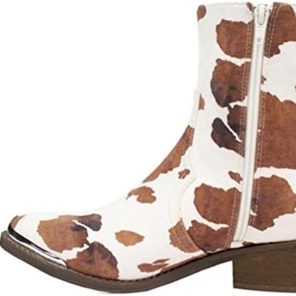 ARIDER Western Cow Print Ankle Booties - Picture 5 of 9